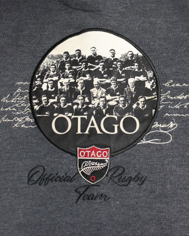 Ensemble brodé au dos du polo Offiteam Otago gris/noir pour homme