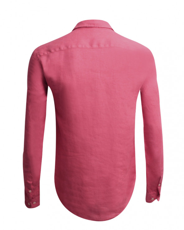 Dos de la chemise lin Buenos aires Otago Framboise JJ pour homme