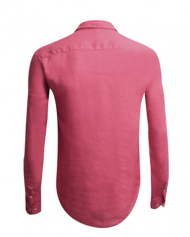 Dos de la chemise lin Buenos aires Otago Framboise JJ pour homme