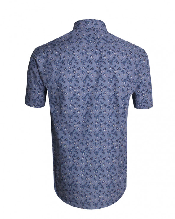 Dos de la chemise 126 Otago bleu pour homme