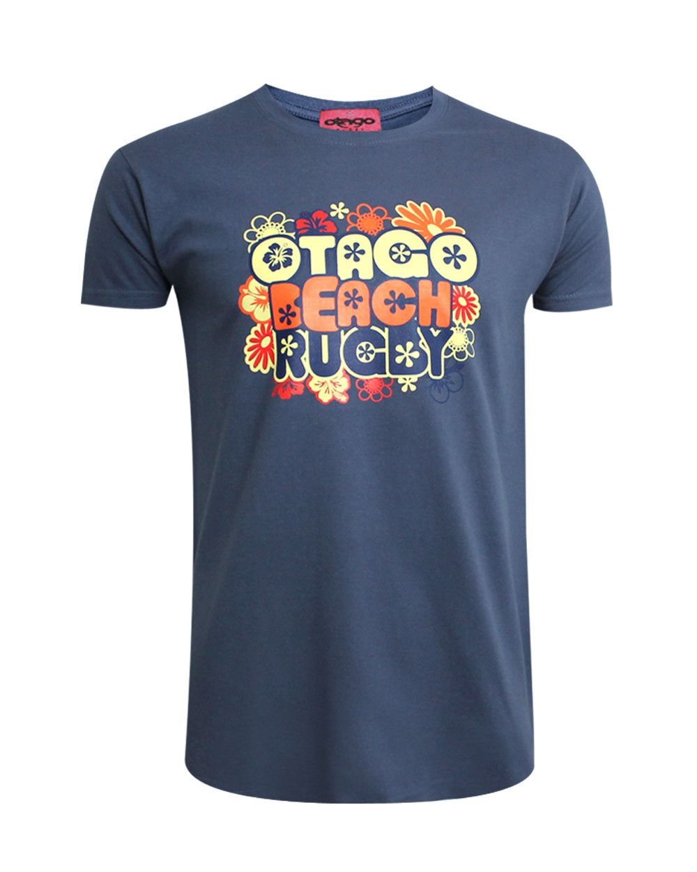 Tee-shirt Power Otago rugby col rond denim homme