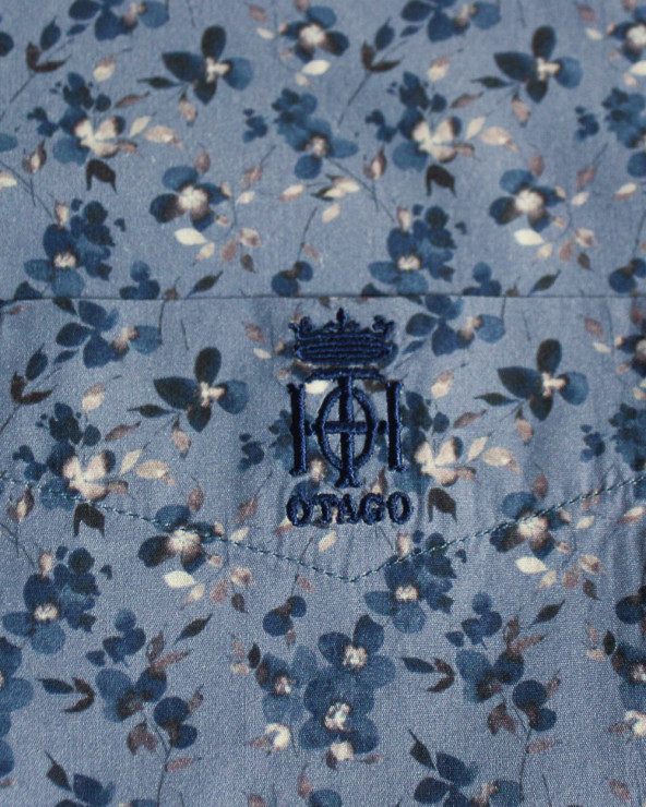 Broderie côté coeur de la chemise 126 Otago bleu pour homme