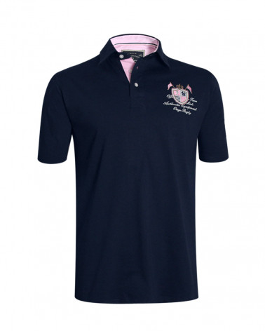 Polo Cross Marine/Rose pour homme