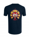Tee-shirt Lionmask Otago rugby coton Bio bleu marine chiné pour homme