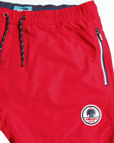 Écusson silicone du short de bain Achille Otago rouge pour homme