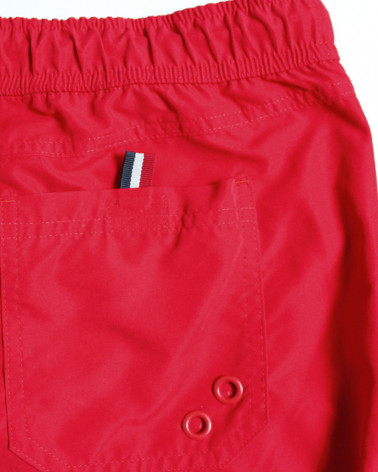 Détail produit du short de bain Achille Otago rouge pour homme