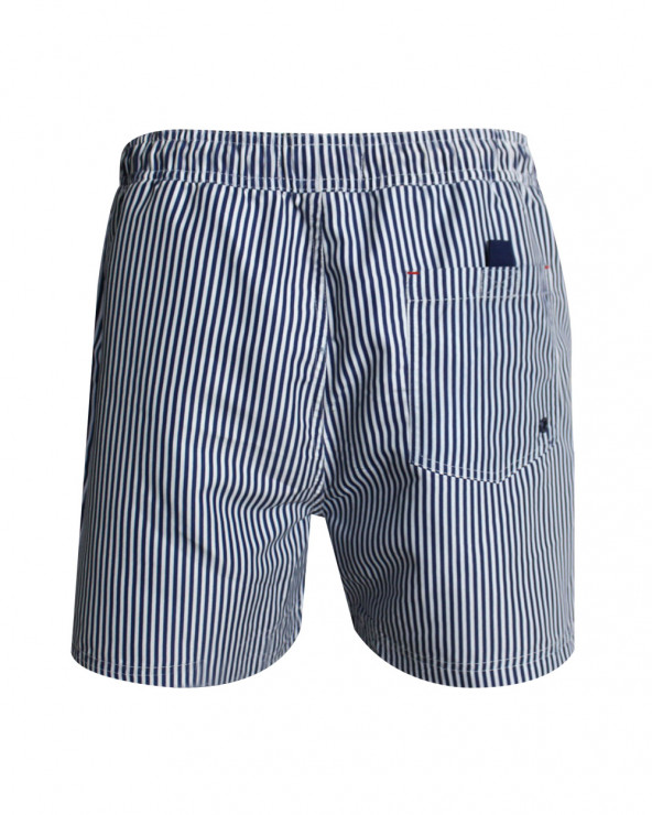 Dos du short de bain Mastripe rayé Otago bleu marine