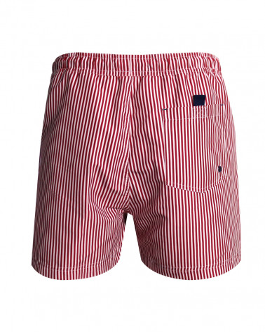 Dos du short de bain Mastripe Otago Rayé Bordeaux pour homme