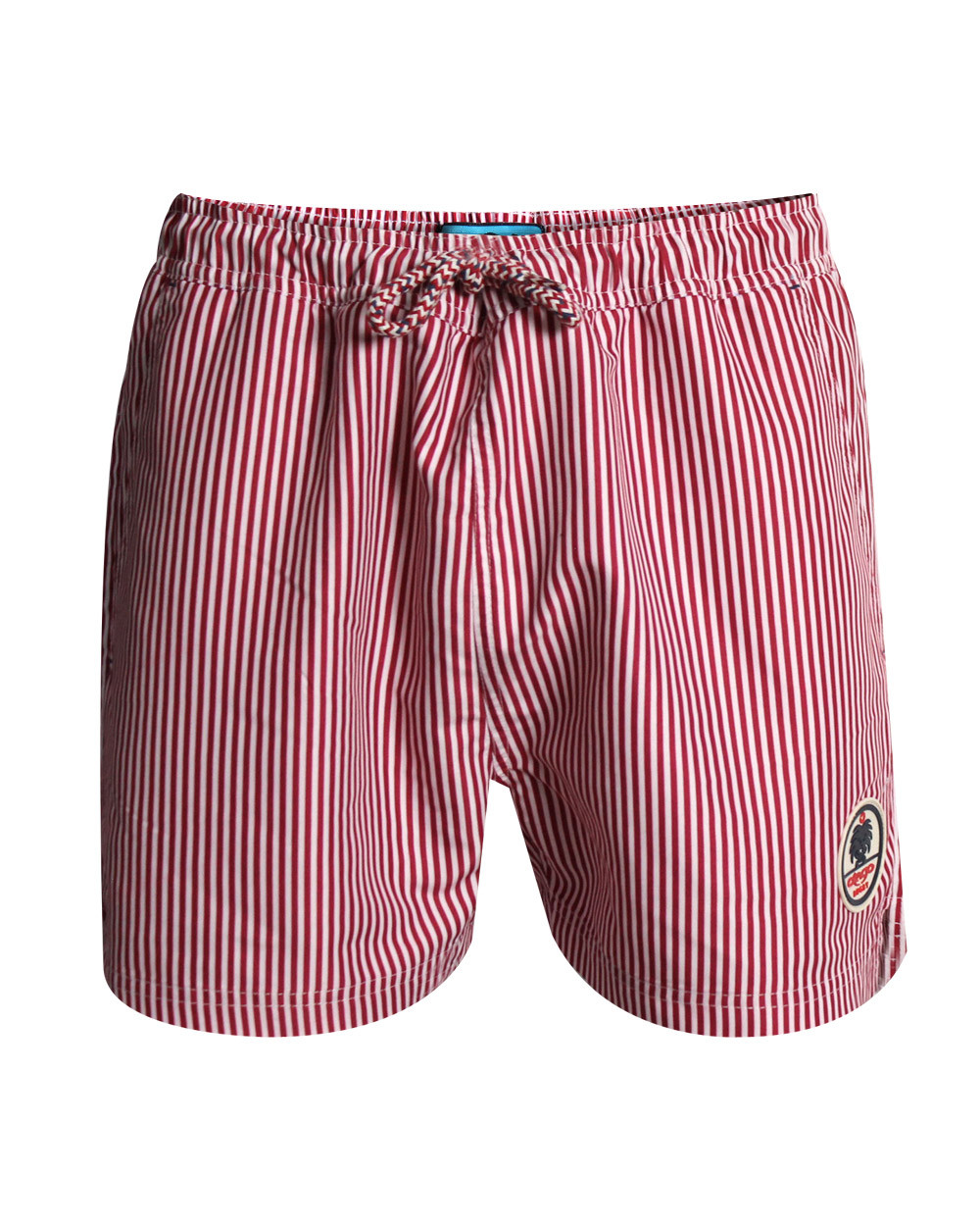 Short de bain rayé Mastripe Otago rugby rouge homme