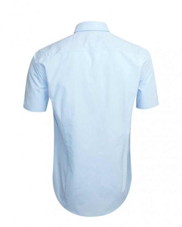 Dos de la chemise Buenos Aires Otago manches courtes bleu ciel pour homme
