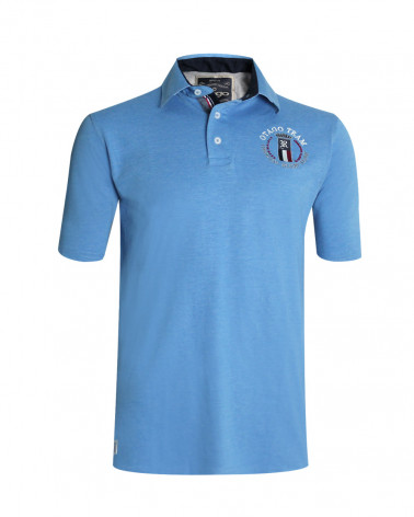 Polo Serioustag Otago bleu ciel chiné pour homme