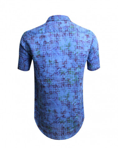Dos de la chemise Risoul Otago bleu pour homme