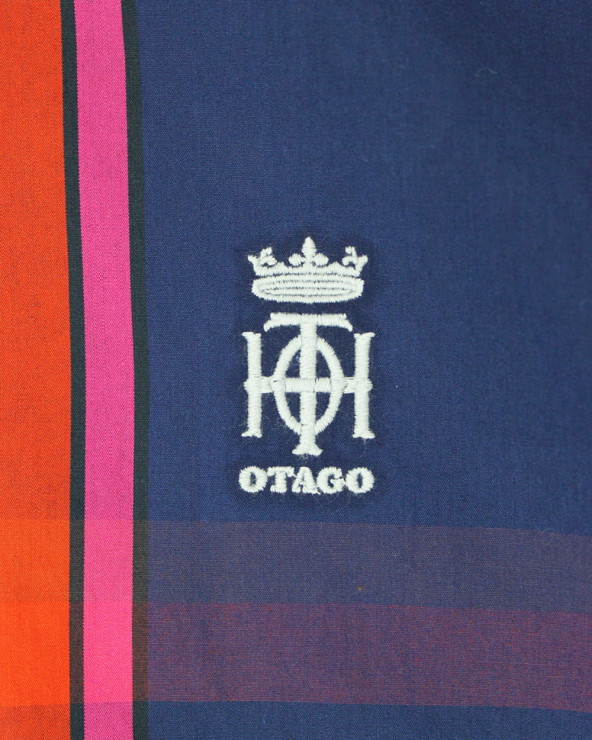 Broderie côté coeur de la chemise Tang Otago brique pour homme