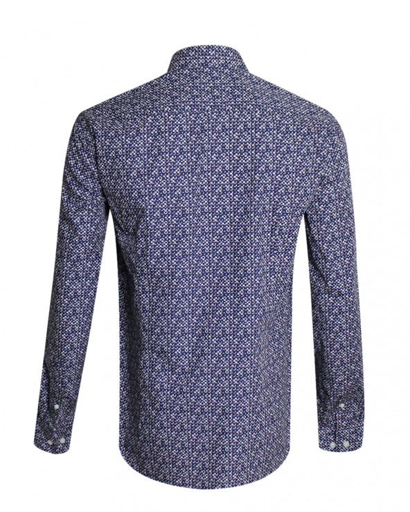 Dos de la chemise 143 Otago bleu marine pour homme