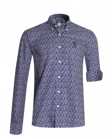 Chemise manches longues 143 Otago rugby homme bleu marine à motifs