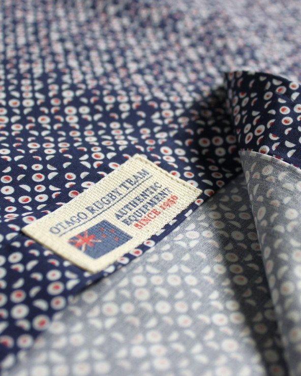 Vignette cousue de la chemise 143 Otago bleu marine pour homme