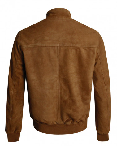 Dos la veste cuir Epsi Otago cognac pour homme