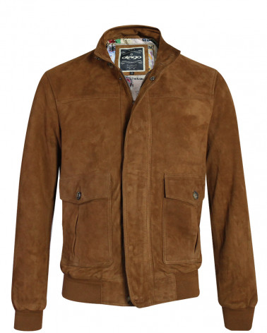 Veste cuir Epsi Otago rugby cognac homme