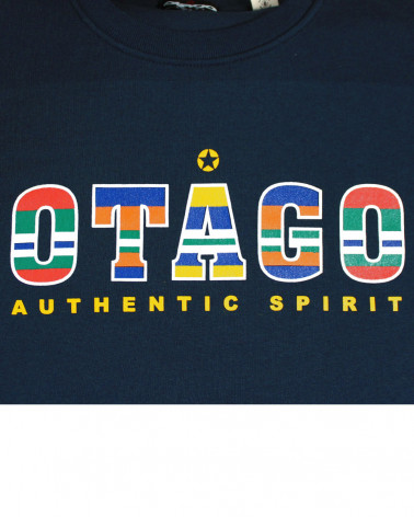devant sérigraphié du Sweat Jamako col rond Otago rugby bleu marine pour homme