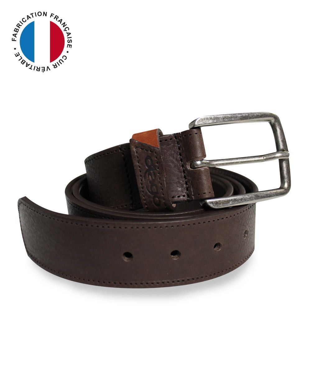 Ceinture Oucht Otago en cuir marron