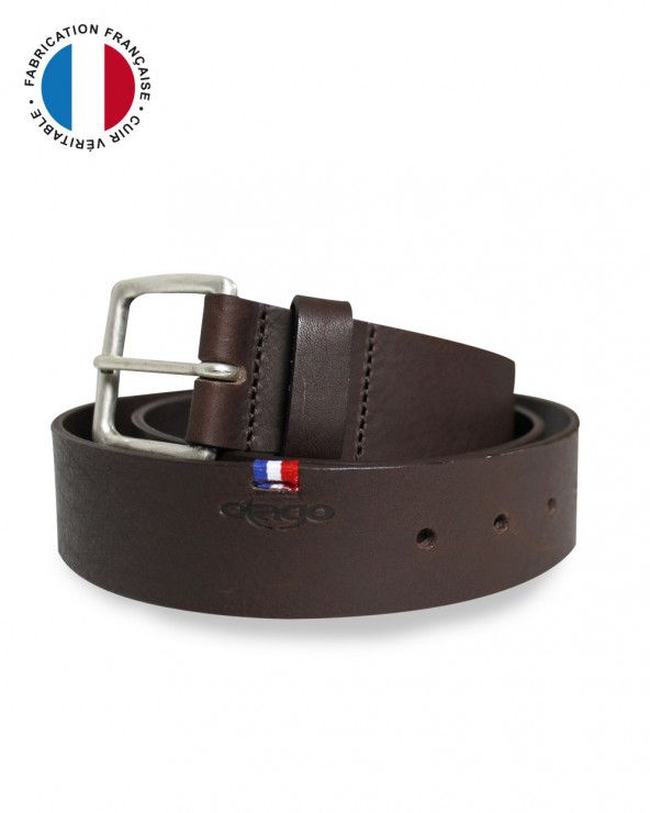 Ceinture Biarritz Otago en cuir marron