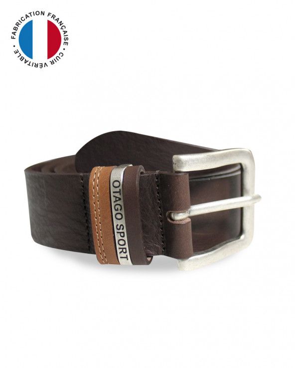 Ceinture Palms Otago en cuir marron