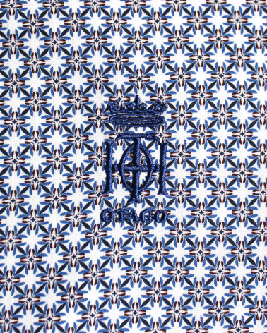 Broderie côté coeur de la chemise 195 Otago bleu ciel pour homme