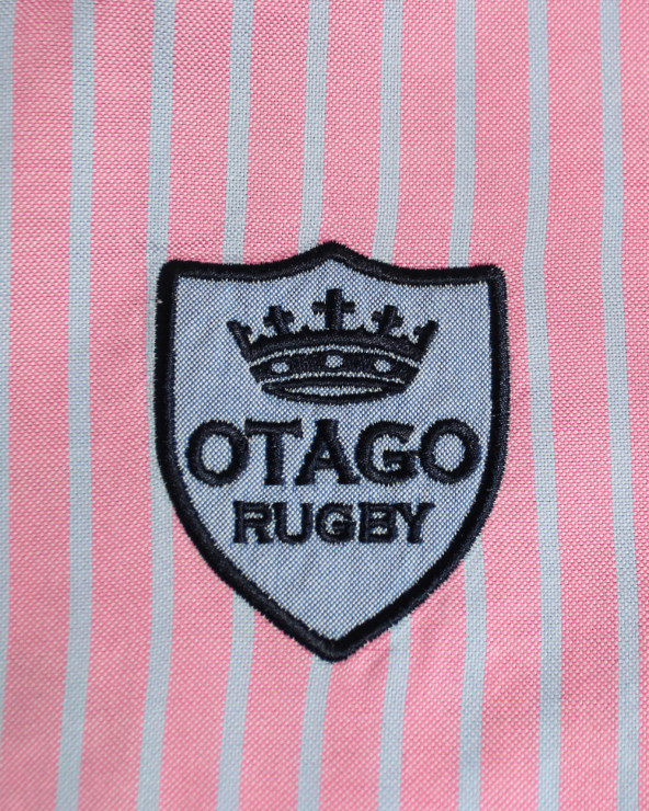 Ensemble brodé côté coeur de la chemise Label Oxford Otago rose pour homme