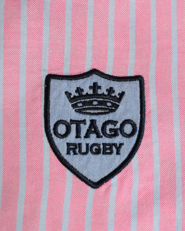 Ensemble brodé côté coeur de la chemise Label Oxford Otago rose pour homme