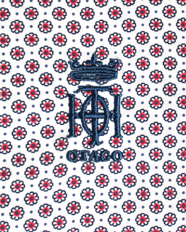 Broderie côté coeur de la chemise Hivernage Otago blanc pour homme