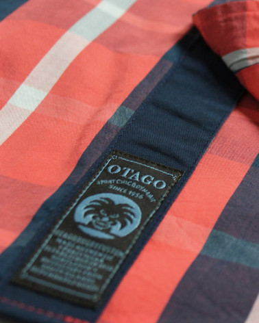 Genuine cousu en bas de la chemise Dia Otago orange pour homme