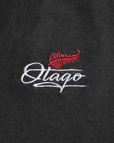 Broderie côté coeur du polo Napier Otago noir pour homme