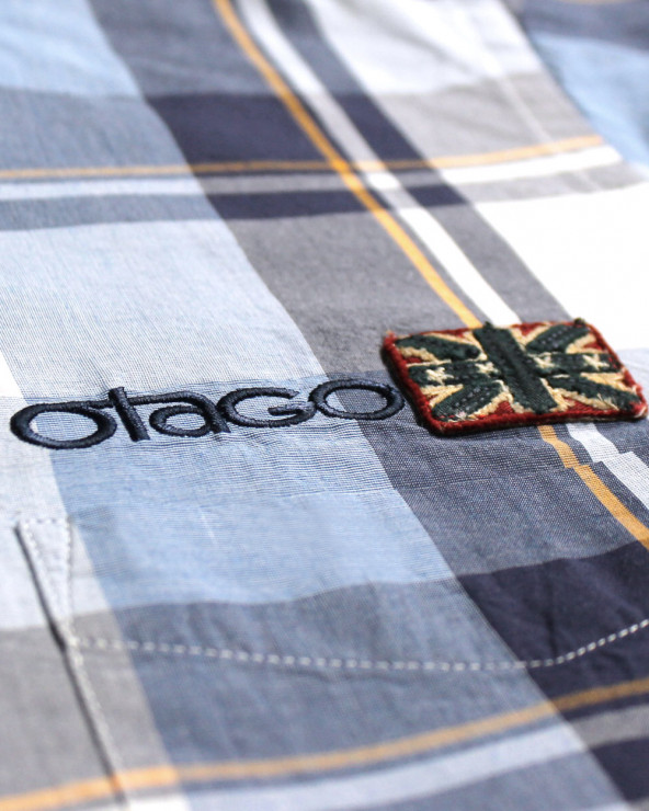Détail produit de la chemise Dia 2 Otago bleu ciel pour homme