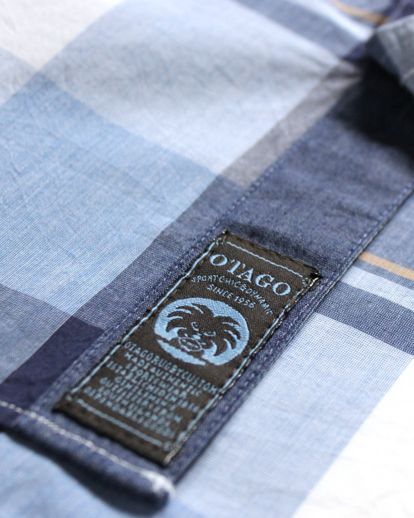 Génuine cousu en bas de la chemise Dia 2 Otago bleu ciel pour homme