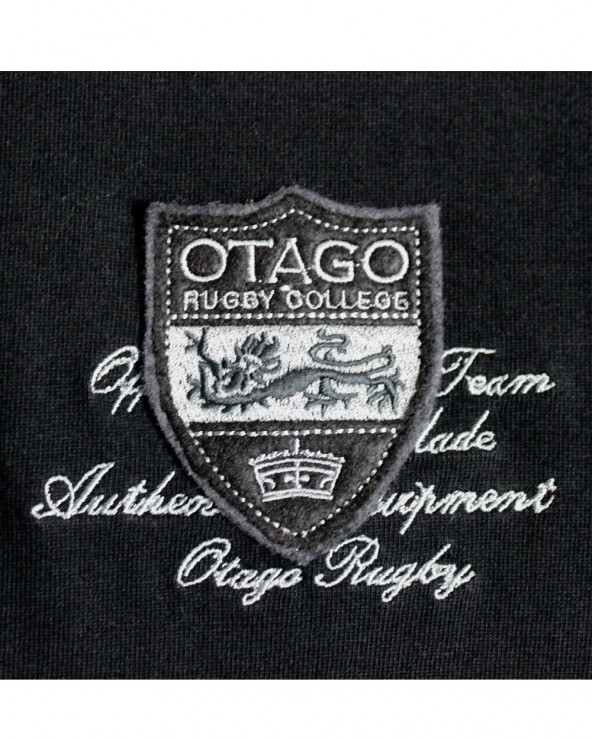 Broderie côté coeur du polo Team Noir pour homme