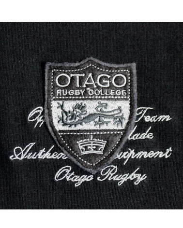 Broderie côté coeur du polo Team Noir pour homme
