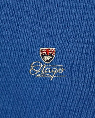 Broderie côté cœur du polo Griffax bleu roi pour homme