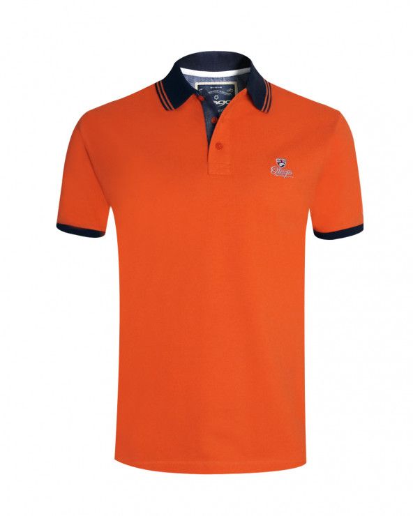 Polo manches courtes Griffax Otago rugby orange pour homme