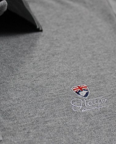 Détails produit du polo Griffax gris chiné pour homme