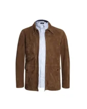 SUEDE VESTE CUIR OTAGO MARRON SUEDE VESTE CUIR OTAGO MARRON