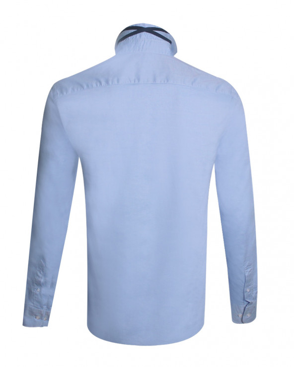 Dos de la chemise Miller Oxford Otago bleu ciel pour homme