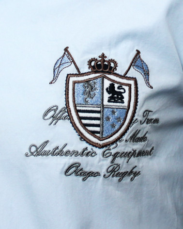 Broderie côté coeur de la chemise Cross Otago bleu ciel pour homme