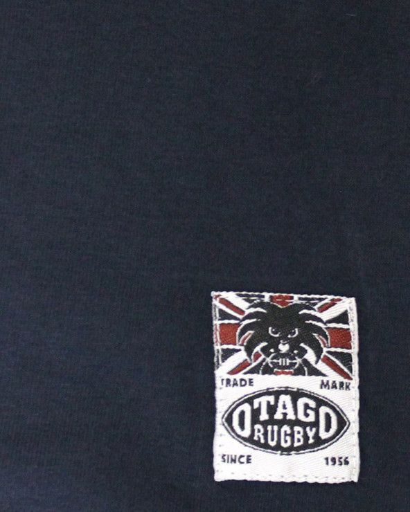 Côté droite du tee-shirt Miller Otago marine bordeaux pour homme