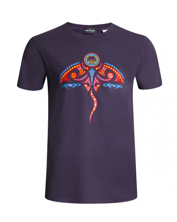 Tee shirt MANTAFLO Otago rugby prune profonde pour homme