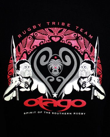 Dos sérigraphié du tee-shirt Warrior Otago noir pour homme