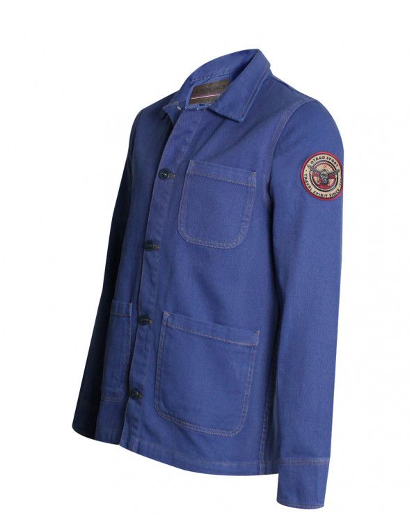 Veste toile boutonnée Hobart otago rugby bleu klein pour homme