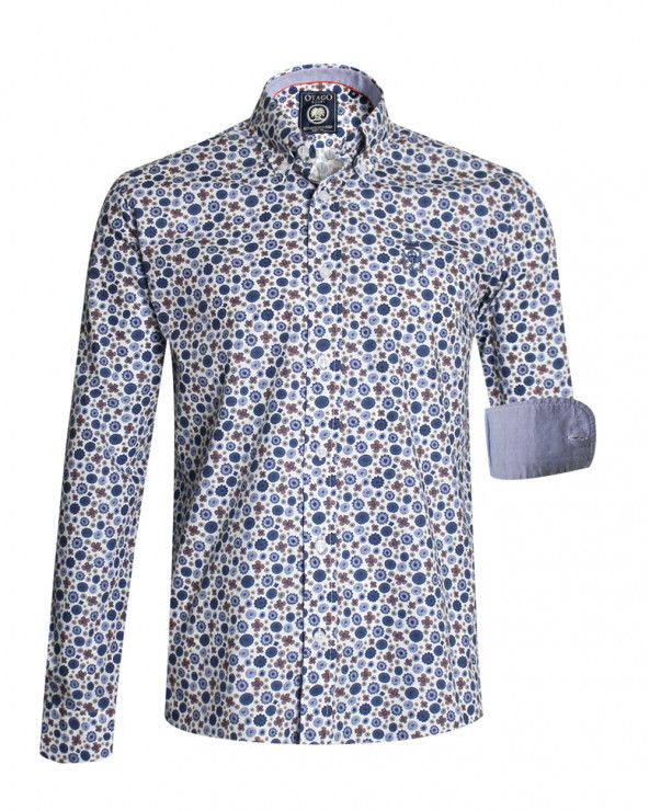 Chemise manches longues 230 Otago rugby blanche à motifs pour homme