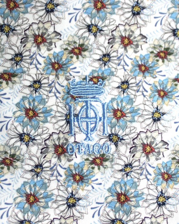 Broderie côté coeur de la chemise 131 Otago blanc pour homme