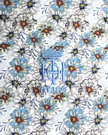 Broderie côté coeur de la chemise 131 Otago blanc pour homme