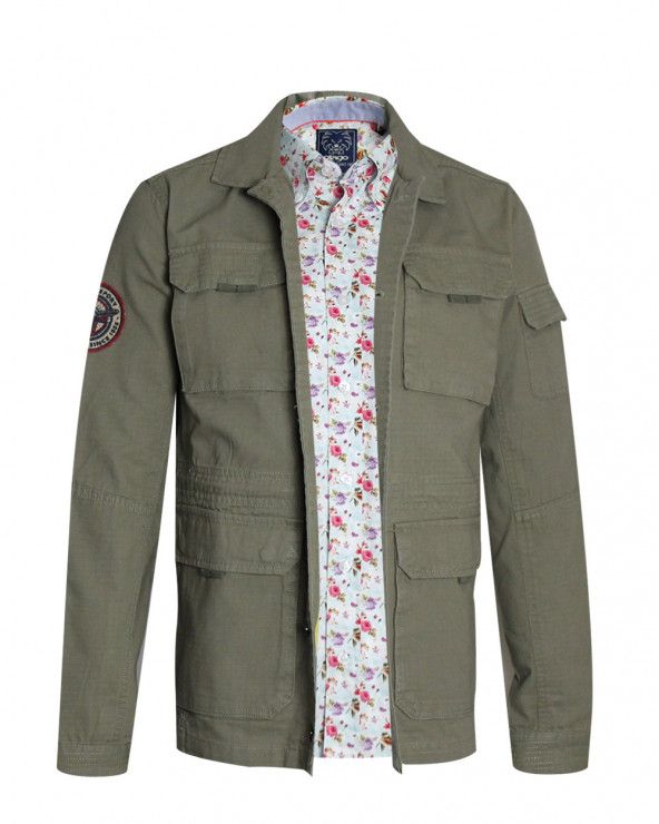 Veste boutonnée BANTON kaki otago rugby pour homme